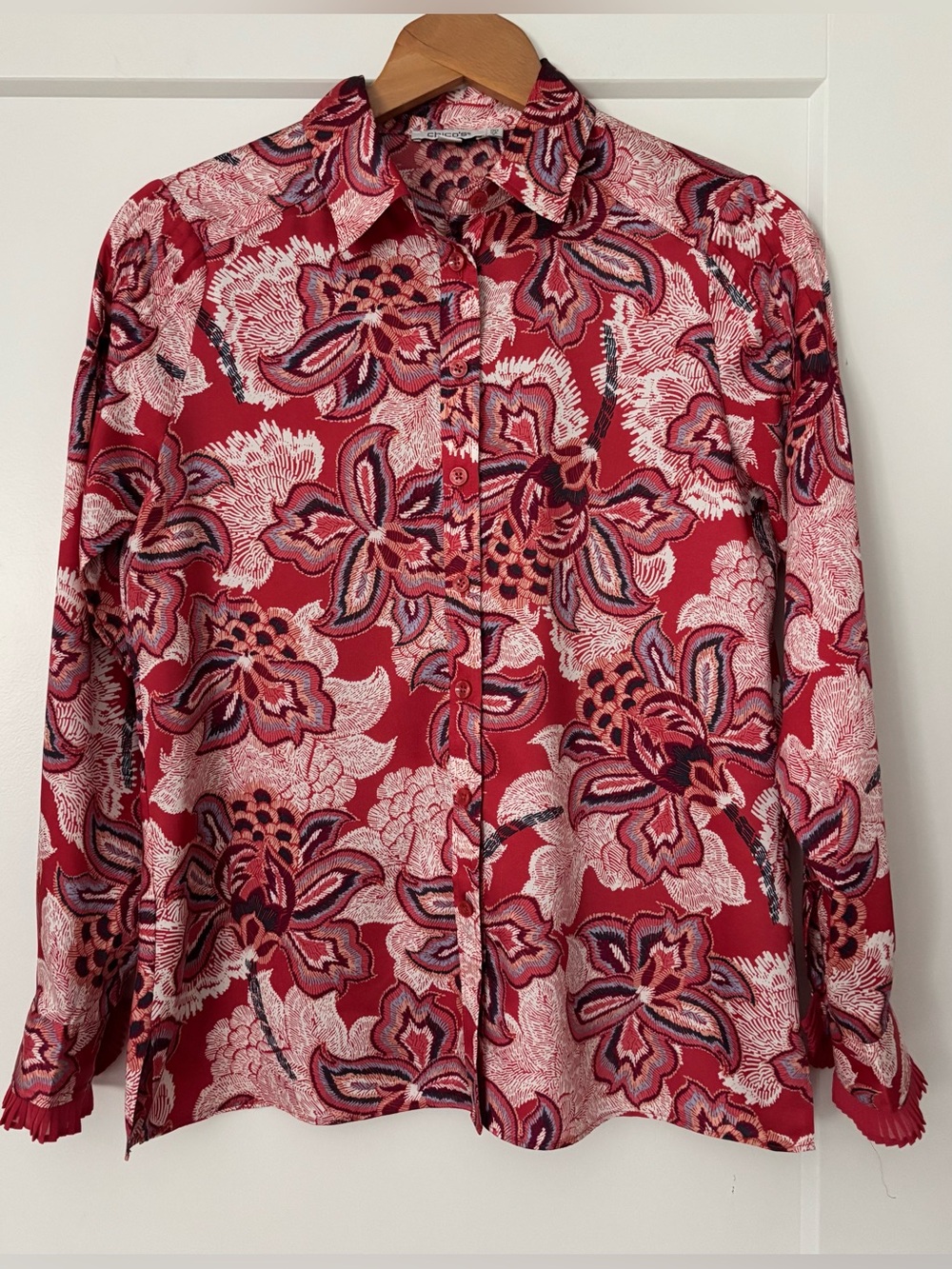 Chico’s Floral Button-Down Shirt